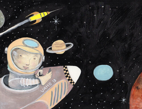 Ilustración para el álbum infantil «Vaho»